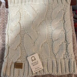 Noble Mount Mens Cable Knit Toaster Snood Scarf, NWT